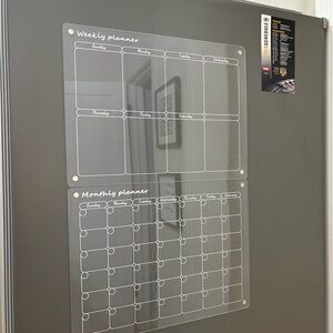 Magnetic Clear Acrylic Weekly and Monthly Planner